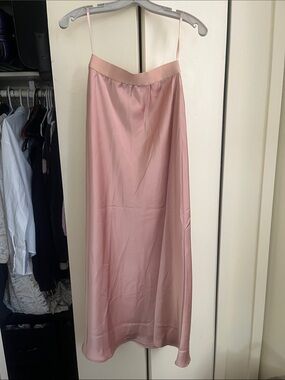 Tea Collection Blush Pink Satin Maxi Skirt